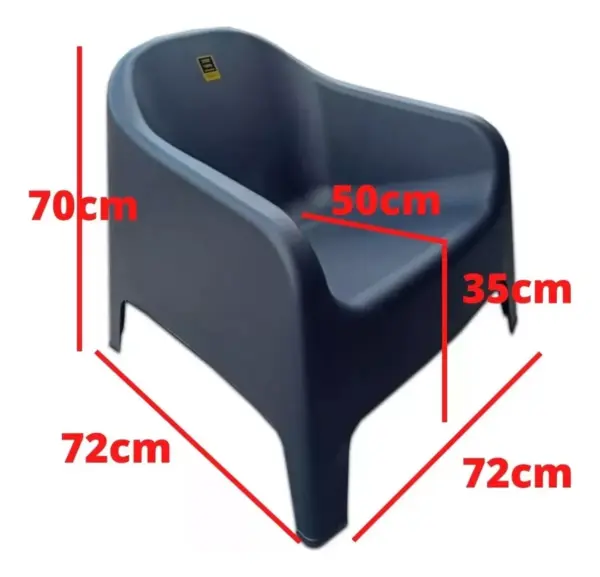 Set de 4 Sillones Skarpo Garden Life Ecologicos + Mesa Sunset Negra - Image 4