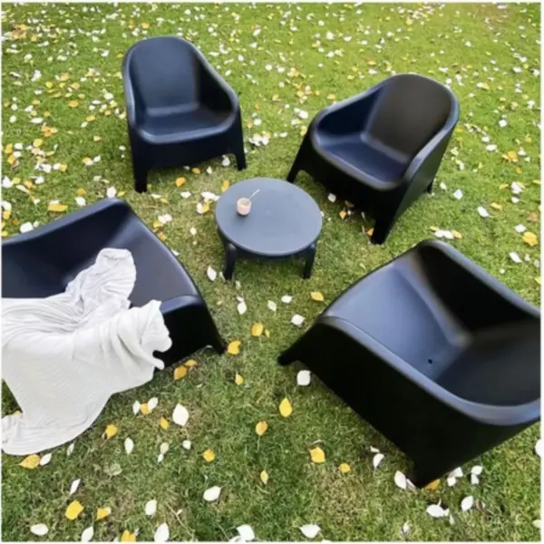Set de 4 Sillones Skarpo Garden Life Ecologicos + Mesa Sunset Negra - Image 3