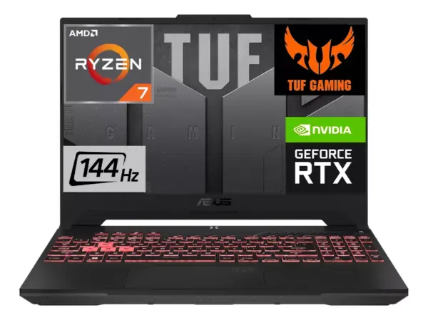 Notebook ASUS TUF Gaming A15 15,6” AMD Ryzen 7 16GB 512GB SSD FA507NU-HQ108W