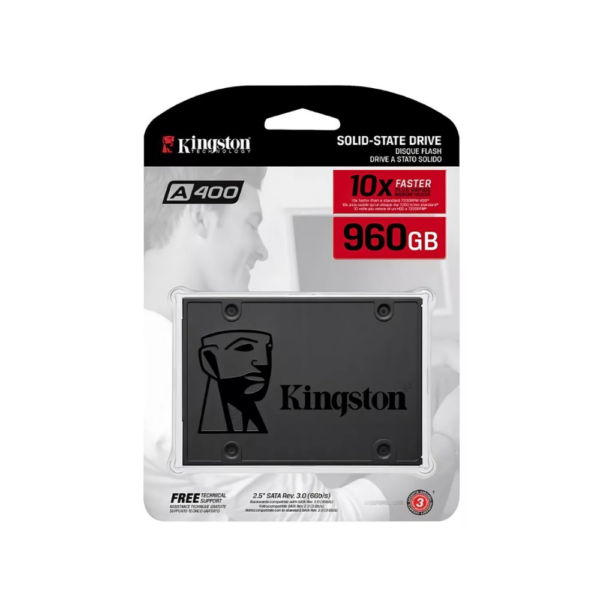 Disco sólido interno Kingston SA400S37/960G SATA 960GB negro - Image 3