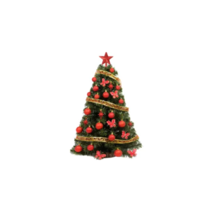 Arbolito de Navidad XL 1mt con kit 30 pzas Rojo