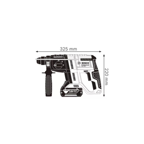 Rotomartillo Inalámbrico Bosch 18v Perforador GBH 180-LI SDS Plus + 2 Baterías y Cargador KIT - Image 4