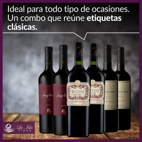 Oferta Vino Luigi Bosca + Rutini + Dv Catena Zapata Caja X 6 - Image 2