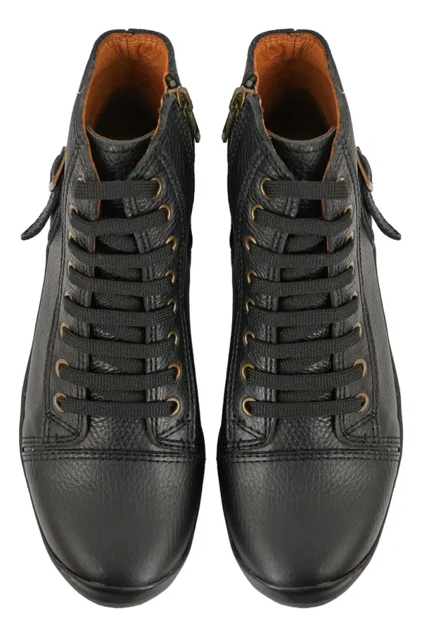 Borcego Mujer Cuero Bota Botineta Zapatilla Briganti Calin - Image 3