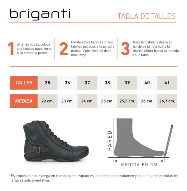 Borcego Mujer Cuero Bota Botineta Zapatilla Briganti Calin - Image 9